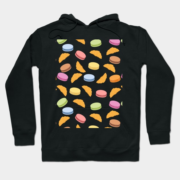 macaroon and croissant Hoodie by Alexandra